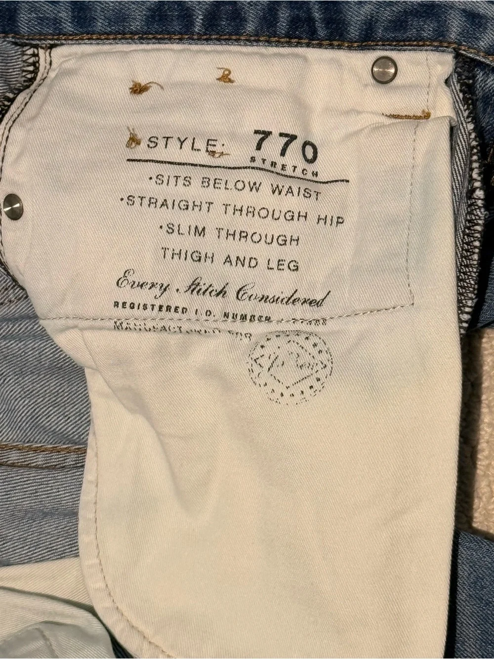 J. Crew 770 Men's Slim Jeans in Light Blue Denim